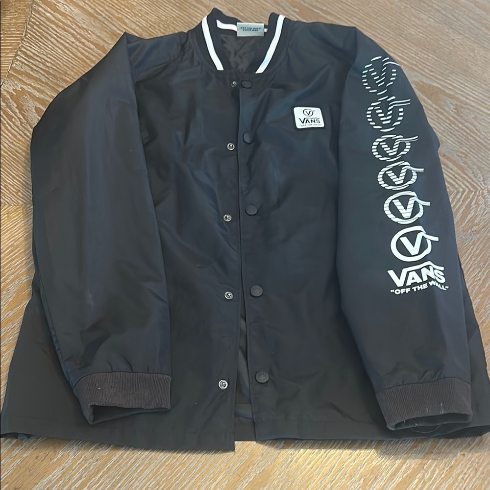 Vans Black windbreaker Varsity Jacket